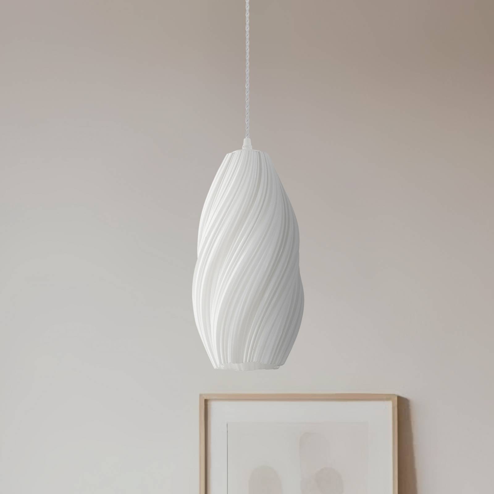 Lampa wisząca Nuvia Lindby, możliwość ściemniania, biały / opal, salon / jadalnia, nowoczesny
