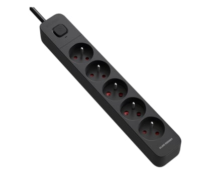 Silver Monkey Listwa antyprzepięciowa 5 gniazd 16A/230V 3m czarna