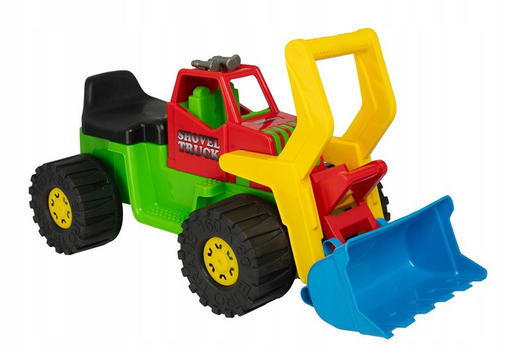 Duża Koparka Jeździk Samochód Spychacz Duże Koła 74x33x30 Cm