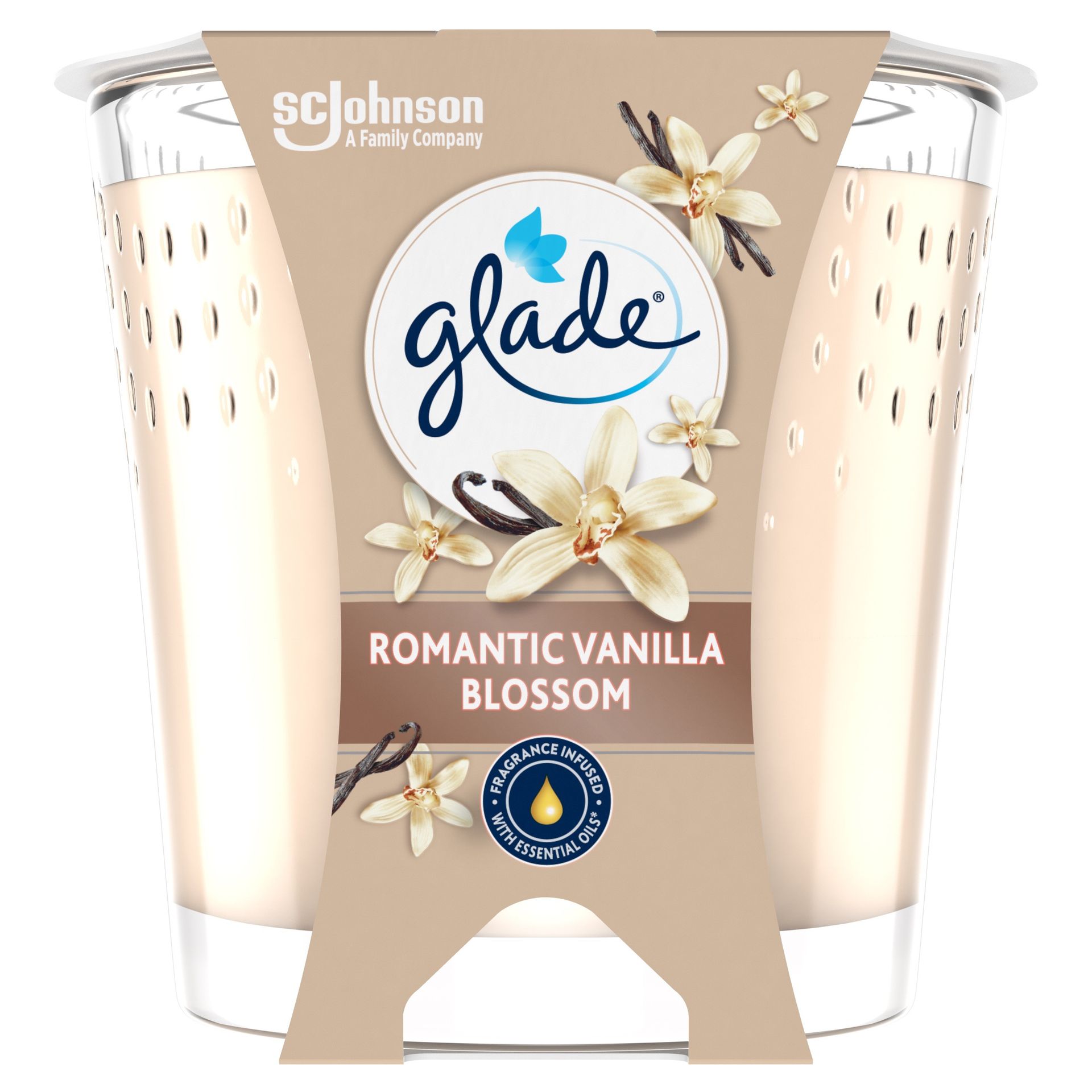 Waniliowa świeca zapachowa Glade Romantic Vanilla Blossom 112 g