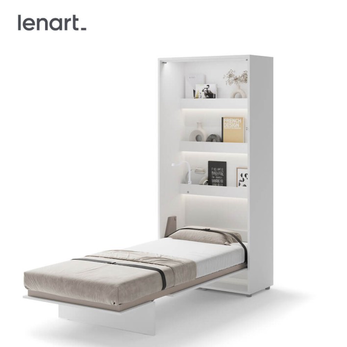BED CONCEPT BC-03 - półkotapczan pionowy 90 - biały