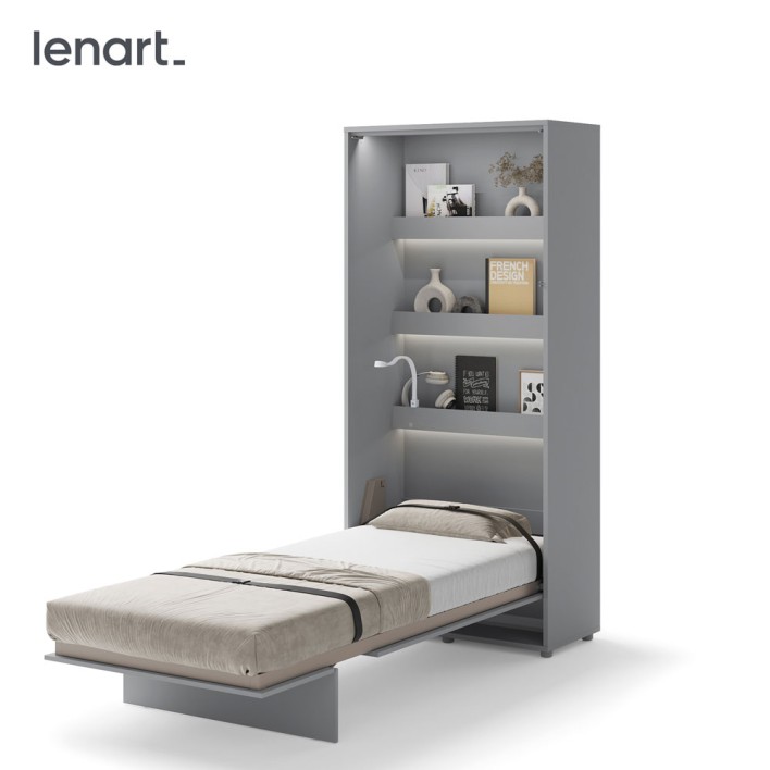 BED CONCEPT BC-03 - półkotapczan pionowy 90 - szary