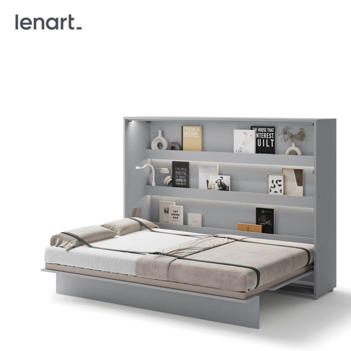 BED CONCEPT BC-04 - półkotapczan poziomy 140 - szary