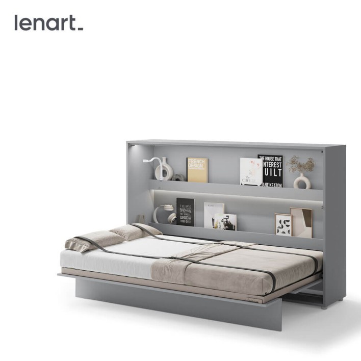 BED CONCEPT BC-05 - półkotapczan poziomy 120 - szary