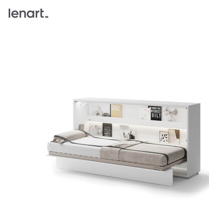 BED CONCEPT BC-06 - półkotapczan poziomy 90 - biały