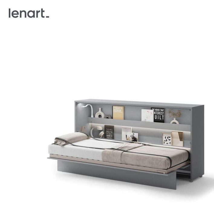 BED CONCEPT BC-06 - półkotapczan poziomy 90 - szary
