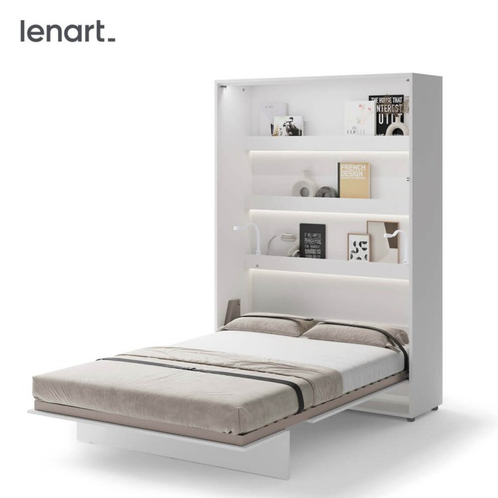 BED CONCEPT BC-01 - półkotapczan pionowy 140 - biały