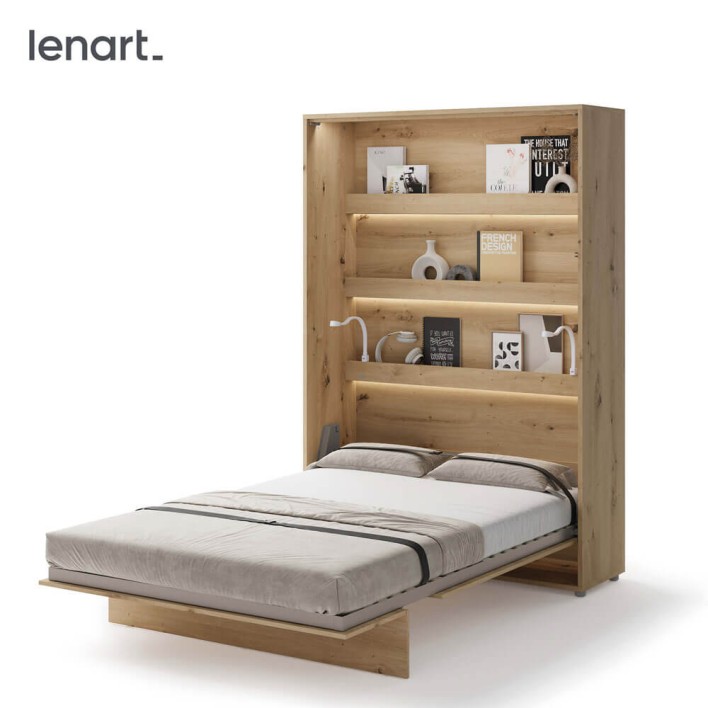 BED CONCEPT BC-01 - półkotapczan pionowy 140 - dąb artisan