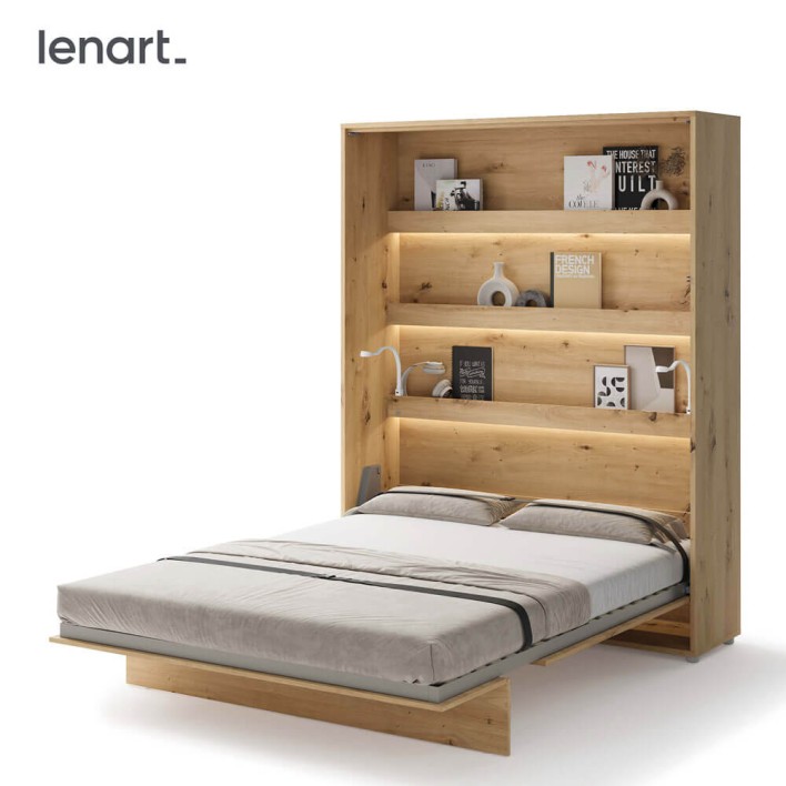 BED CONCEPT BC-12 - półkotapczan pionowy 160 - dąb artisan