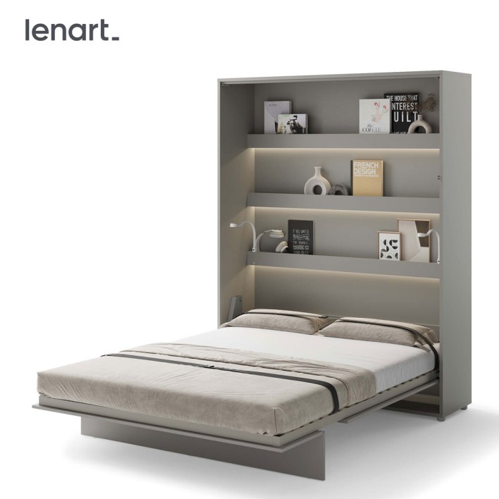 BED CONCEPT BC-12 - półkotapczan pionowy 160 - szary