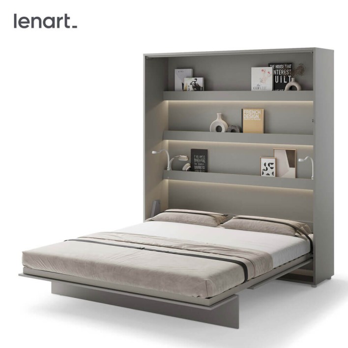 BED CONCEPT BC-13 - półkotapczan pionowy 180 - szary