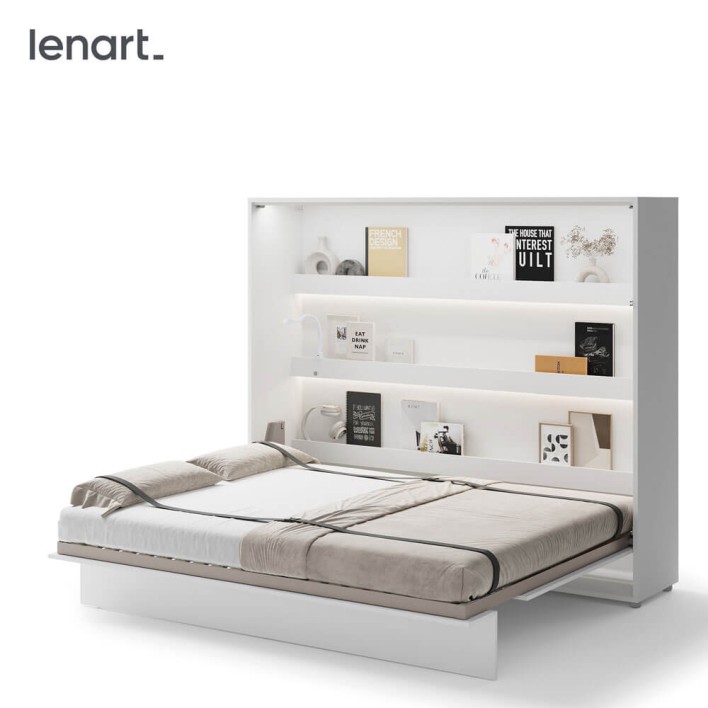 BED CONCEPT BC-14 - półkotapczan poziomy 160 - biały