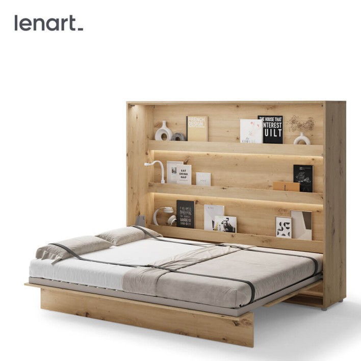 BED CONCEPT BC-14 - półkotapczan poziomy 160 - dąb artisan