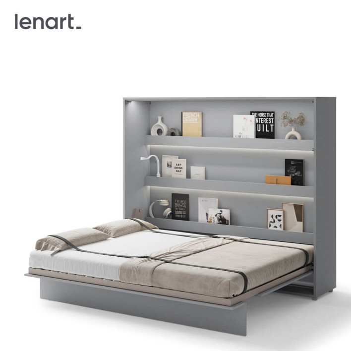 BED CONCEPT BC-14 - półkotapczan poziomy 160 - szary