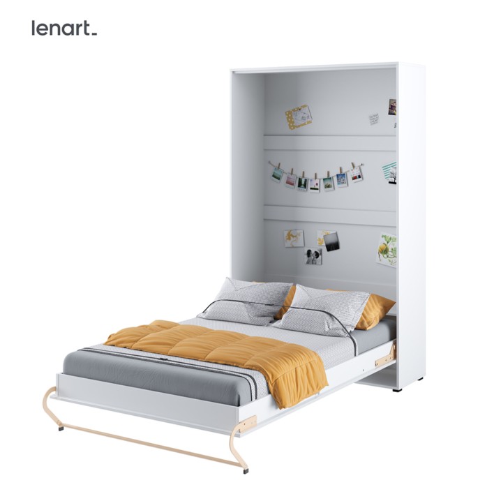 CONCEPT PRO CP-02p - półkotapczan pionowy pod materac 120x200 - biały/biały połysk