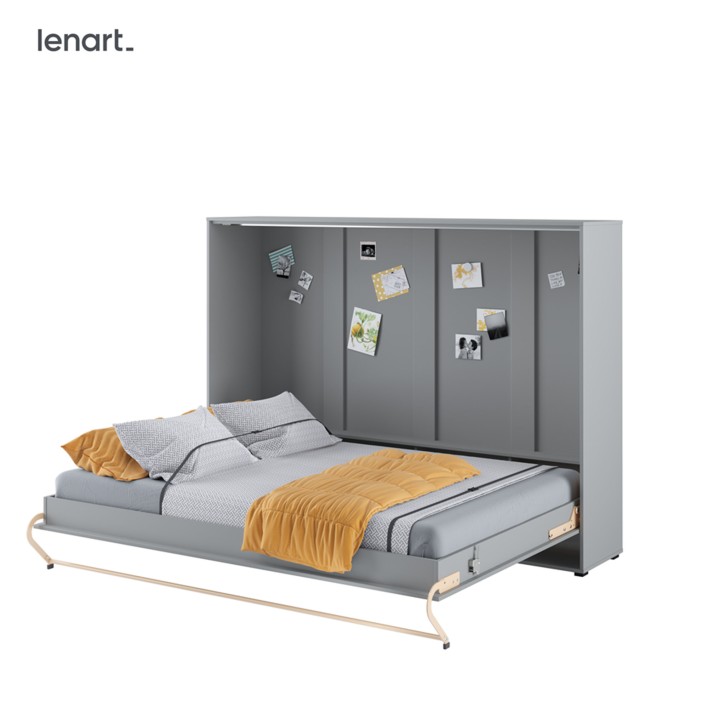 CONCEPT PRO CP-04 - półkotapczan poziomy pod materac 140x200 - szary