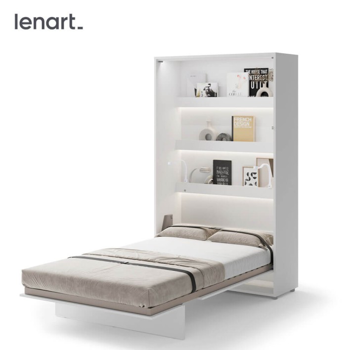 BED CONCEPT BC-02 - półkotapczan pionowy 120 - biały