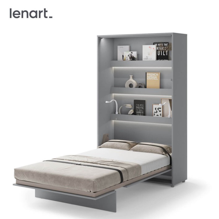 BED CONCEPT BC-02 - półkotapczan pionowy 120 - szary