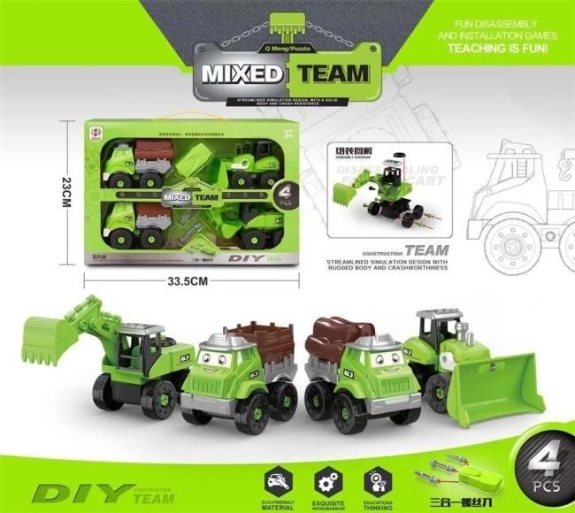 Zestaw 4 aut do rozkręcania Merkpol - zabawka