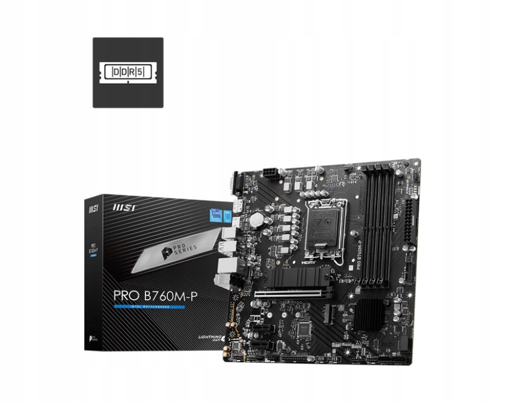 MSI PRO B760M-P DDR5 - micro ATX - Intel socket 1700 - 4x DDR5