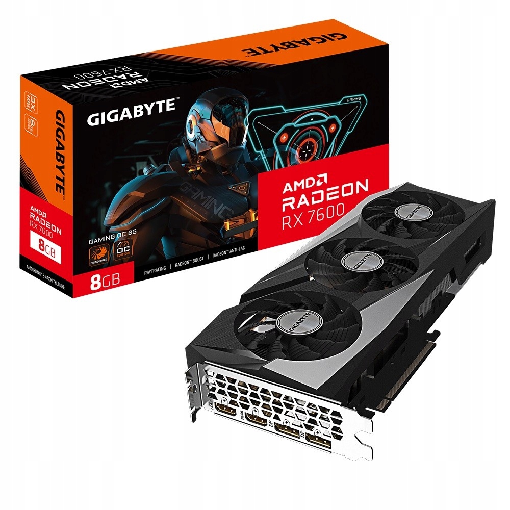 Karta graficzna GIGABYTE Radeon RX 7600 Gaming OC 8G GDDR6 (GV-R76GAMING