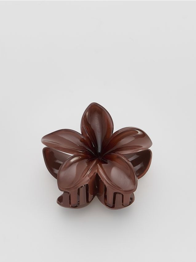 Reserved - Spinka do włosów klamra - brązowy