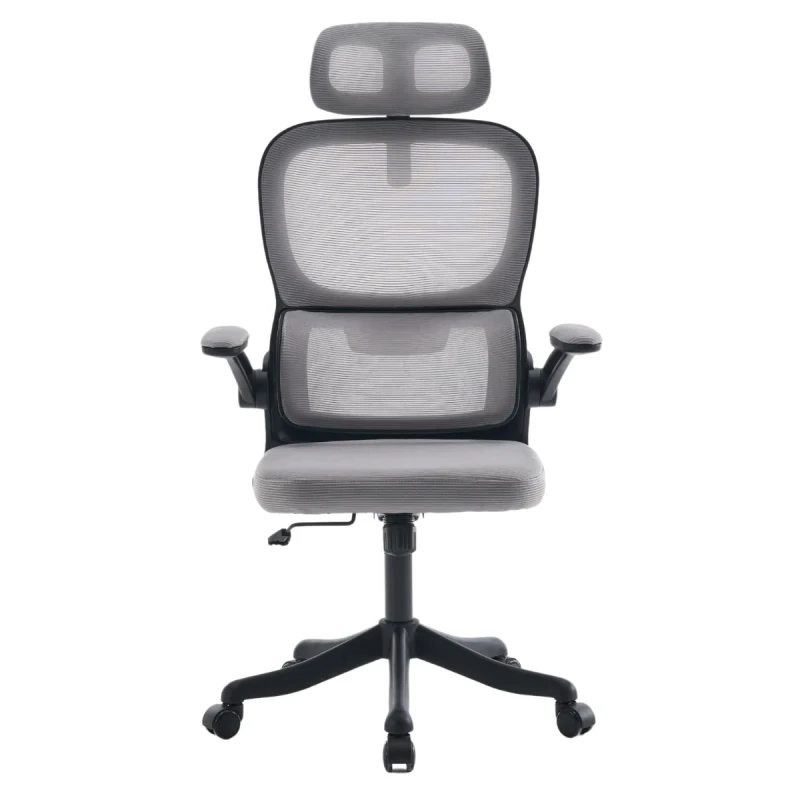 Fotel biurowy ergonomiczny obrotowy szaro-czarny Classic