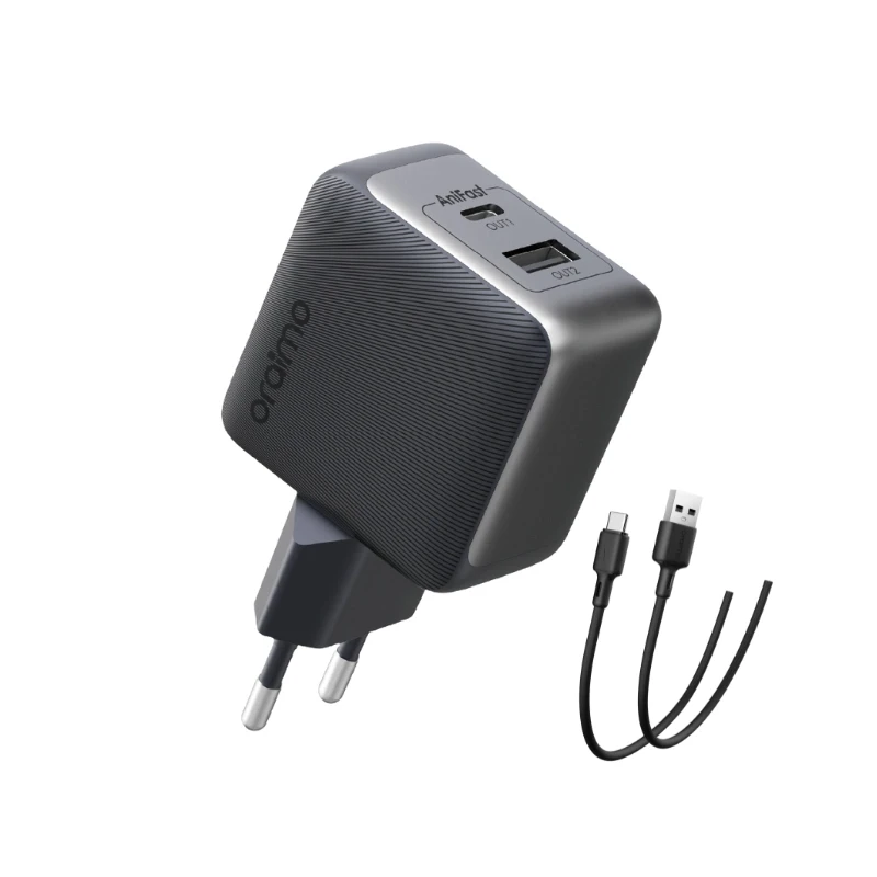 Oraimo Ładowarka sieciowa PowerCube GaN 33 Pro USB-A + USB-C podwójna Szybkie ładowanie