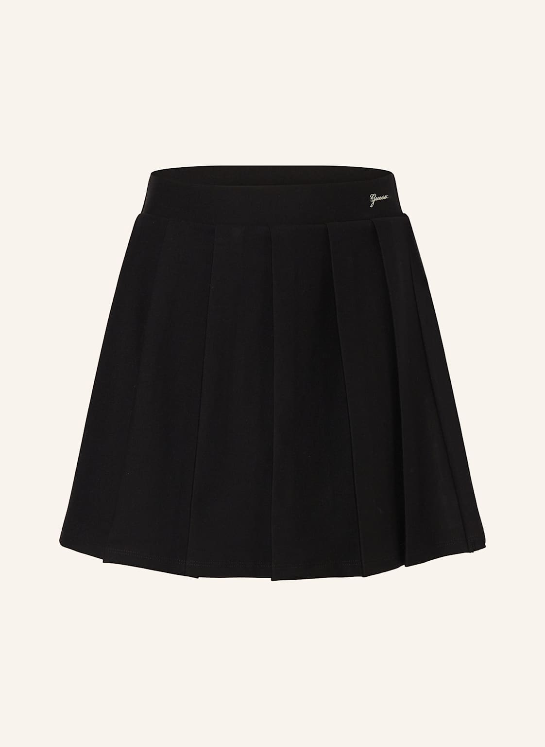 Guess Plisowana Spódnica Z Dżerseju schwarz