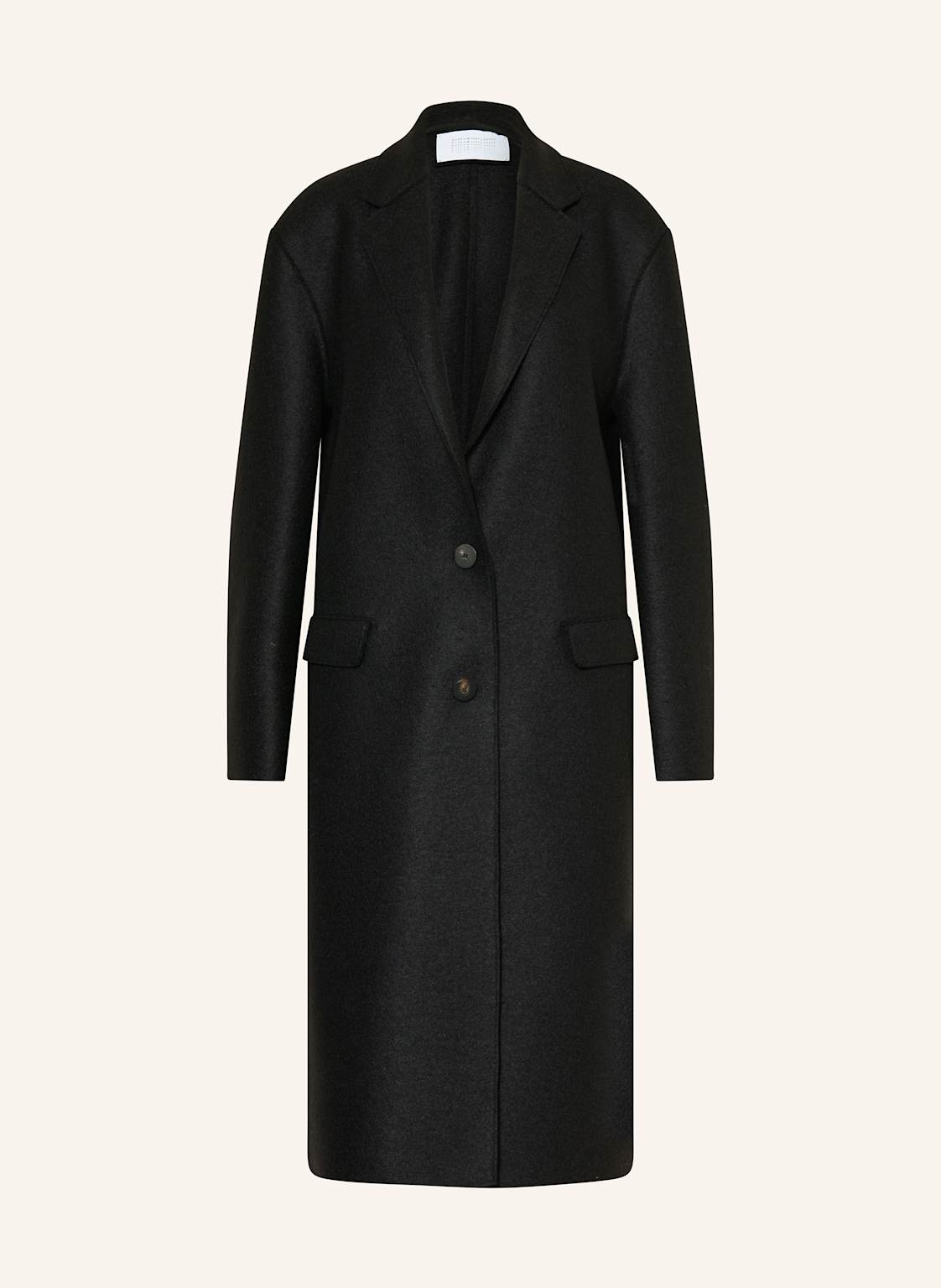 Harris Wharf London Płaszcz Wełniany schwarz