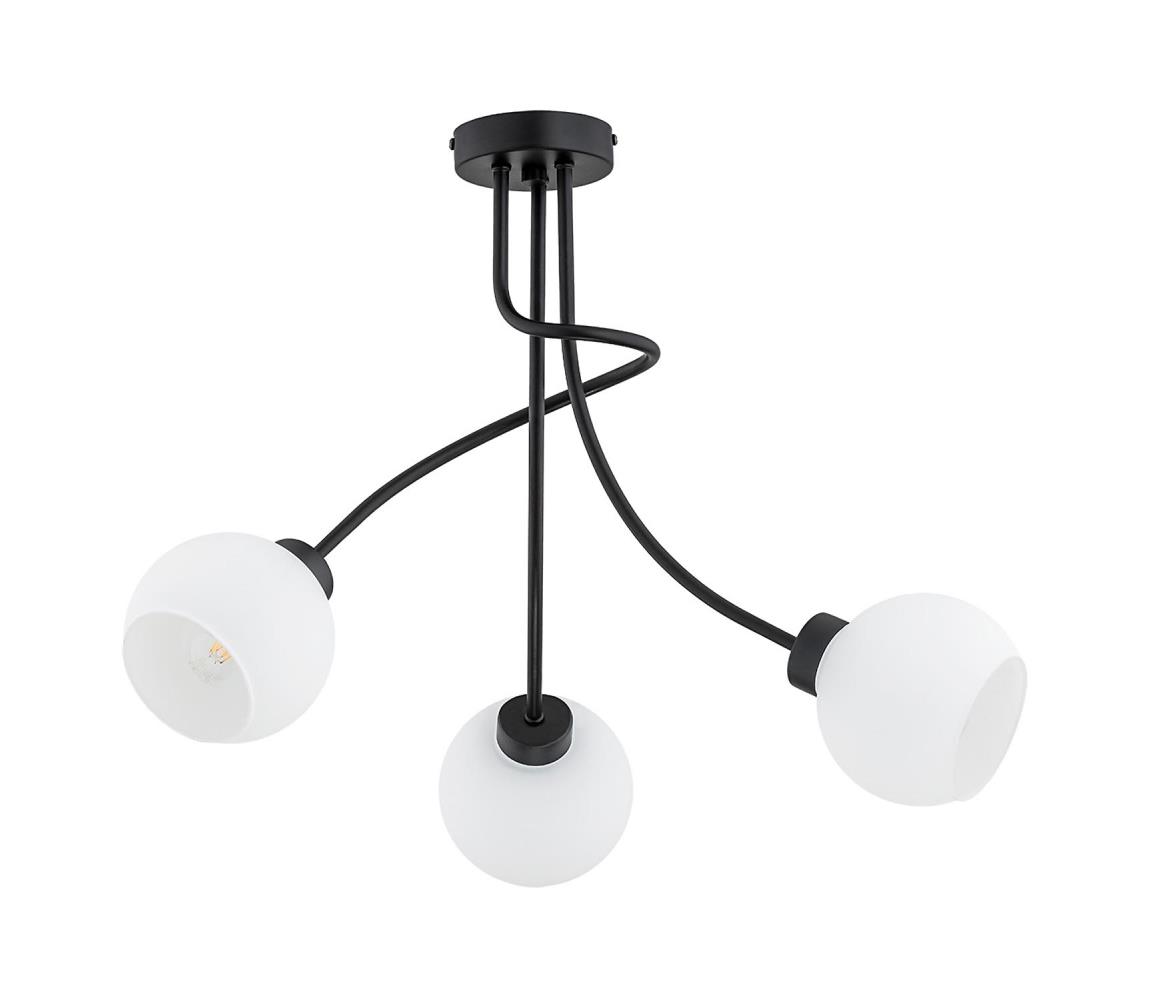 Żyrandol natynkowy PLENA 3xE27/15W/230V czarny