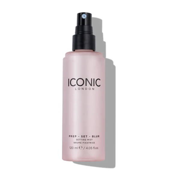 ICONIC London Prep Set Blur Setting Spray 120 ml Spray do twarzy 3w1 z efektem glow i wygładzenia - ulubieniec profesjonalnych makijażystów i influe