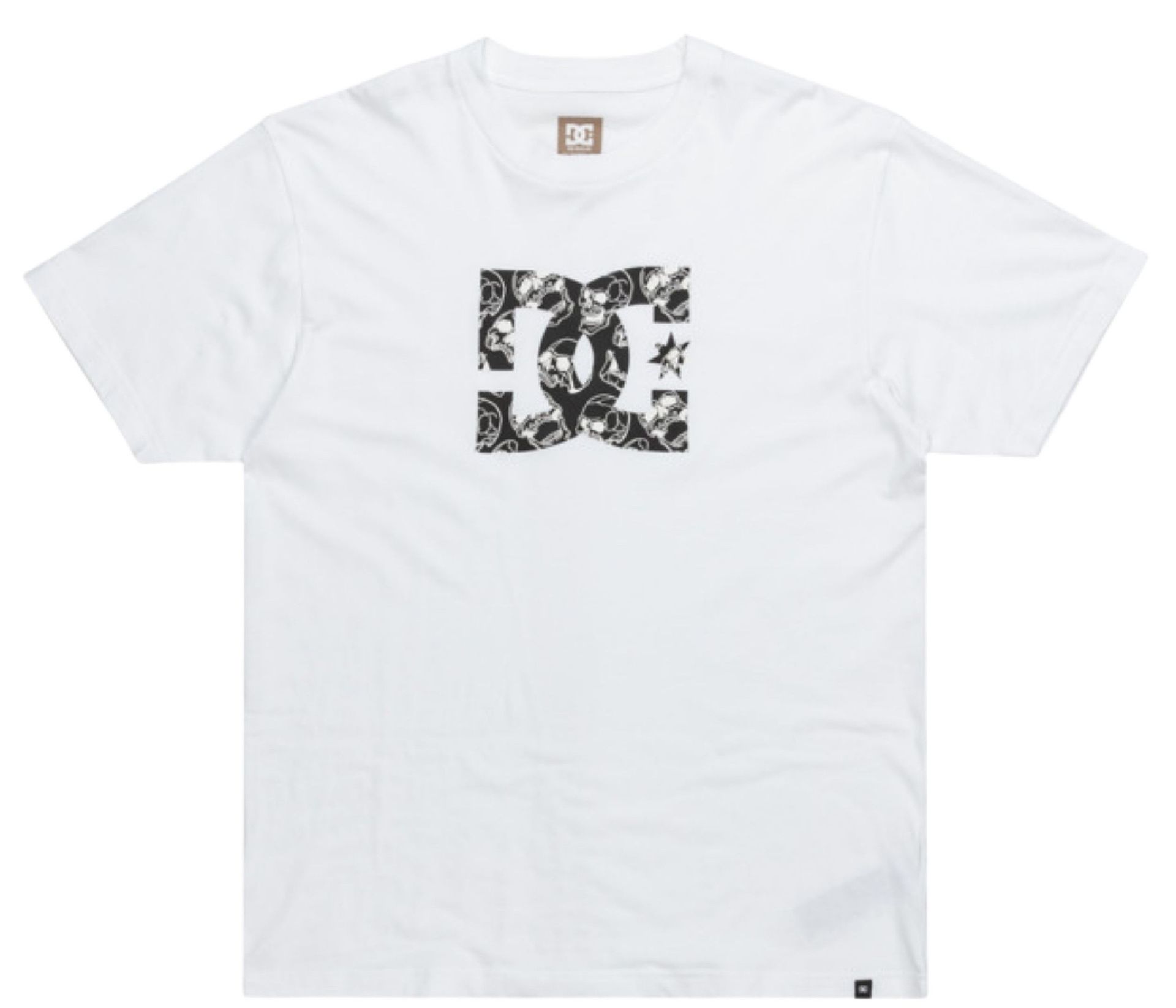 t-shirt DC STAR SKULLY LHSS WHITE