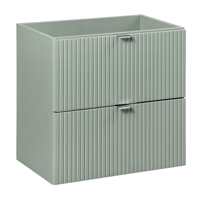 Szałwiowa szafka pod umywalkę z szufladami - Selmira 3X 60 cm