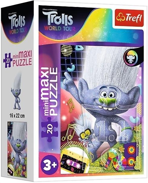 Trefl, puzzle, W muzycznym świecie Troli 3, 20 el.