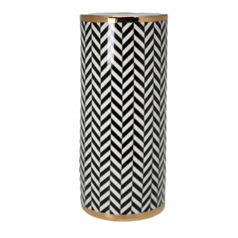 Stylowy Wazon Dekoracyjny z Geometrycznym Wzorem Wazon Ceramiczny Tuba