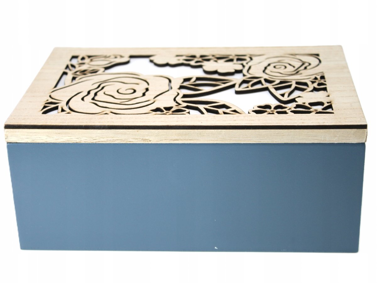 SZKATUŁKA DREWNIANA ORGANIZER NA BIŻUTERIĘ SZKATUŁKA Z OZDOBNYM WZOREM