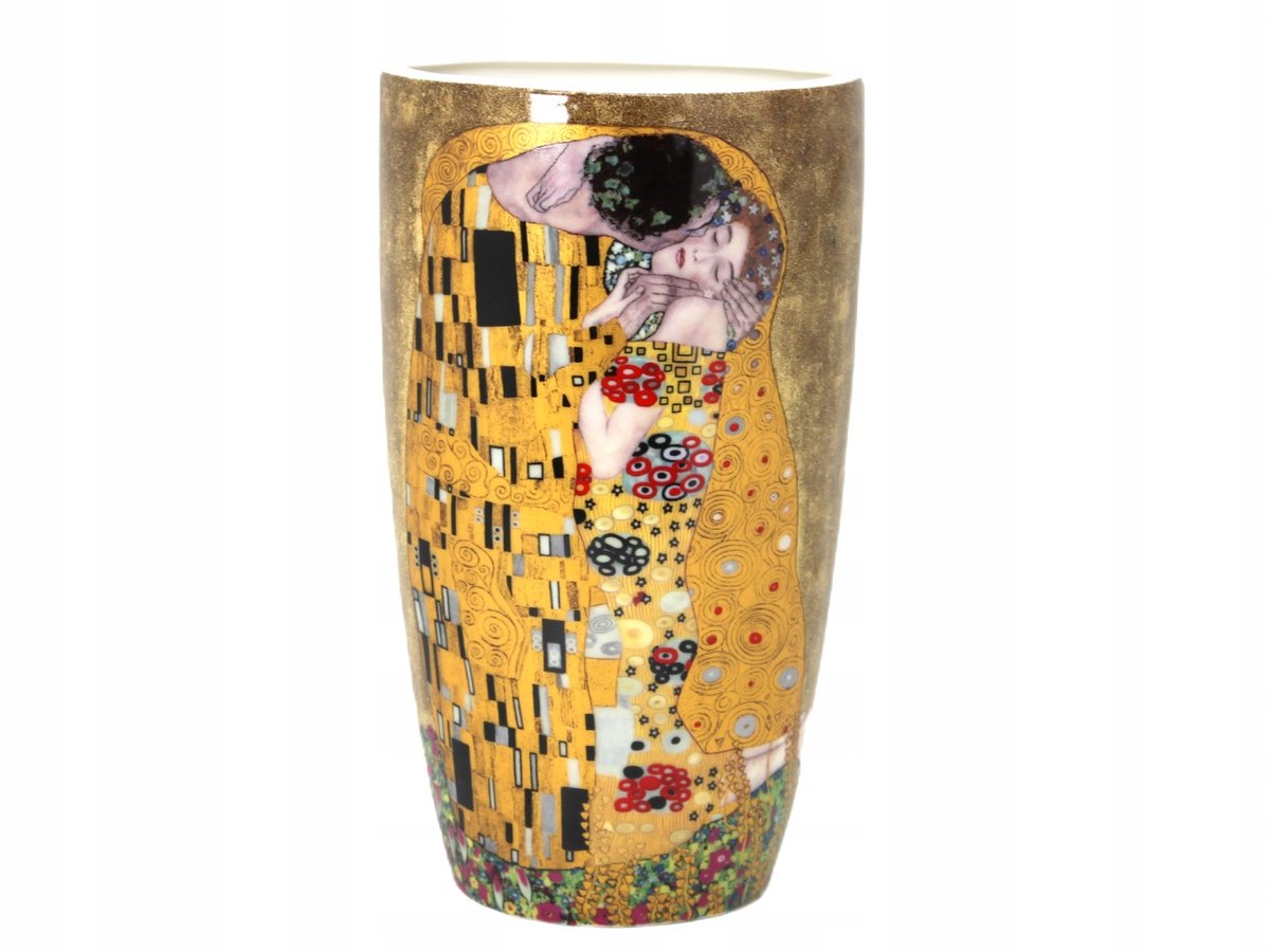 GUSTOWNY WAZON NA KWIATY GUSTAV KLIMT POCAŁUNEK