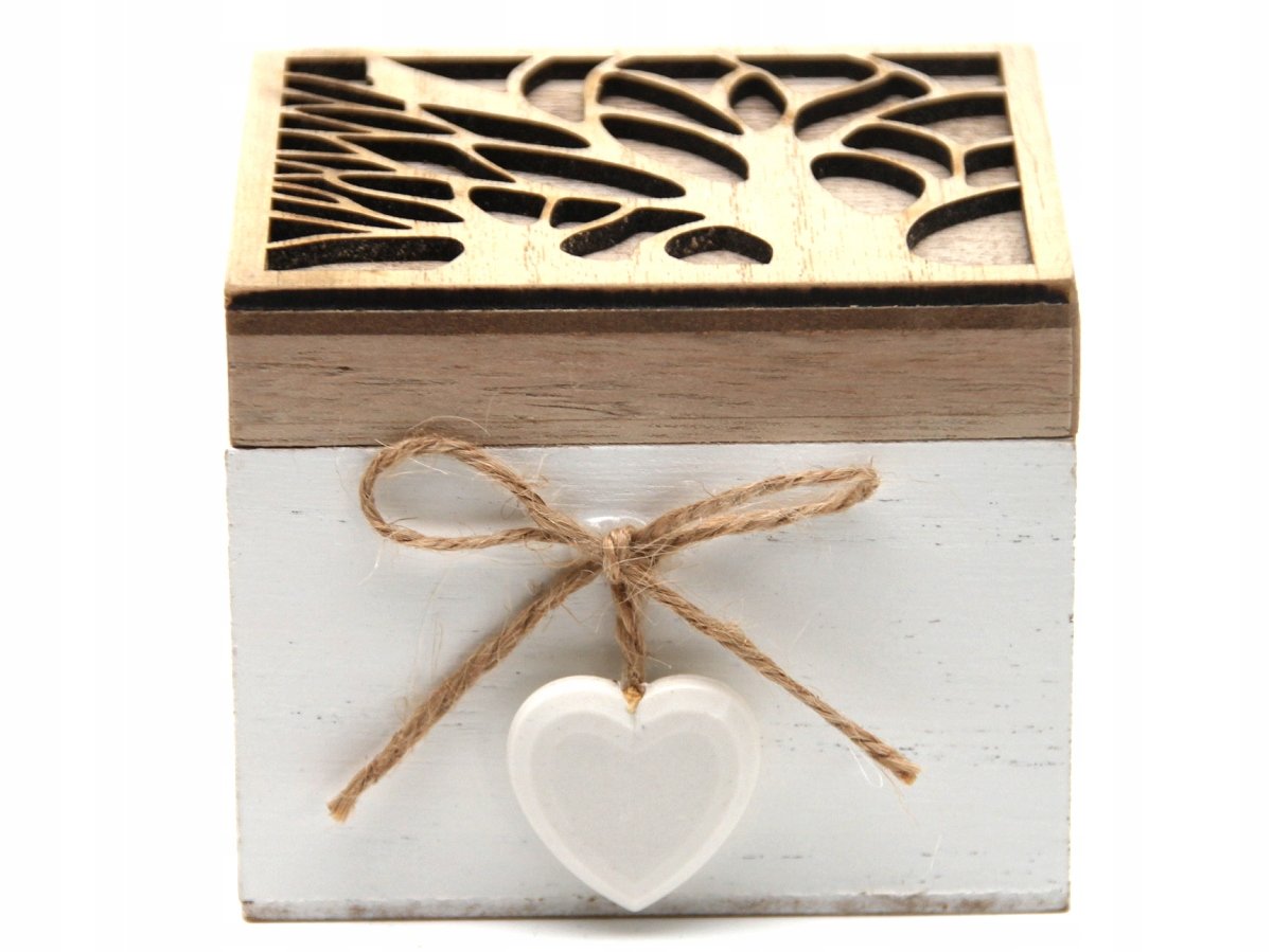DREWNIANA SZKATUŁKA DEKORACYJNA IDEALNA NA PREZENT