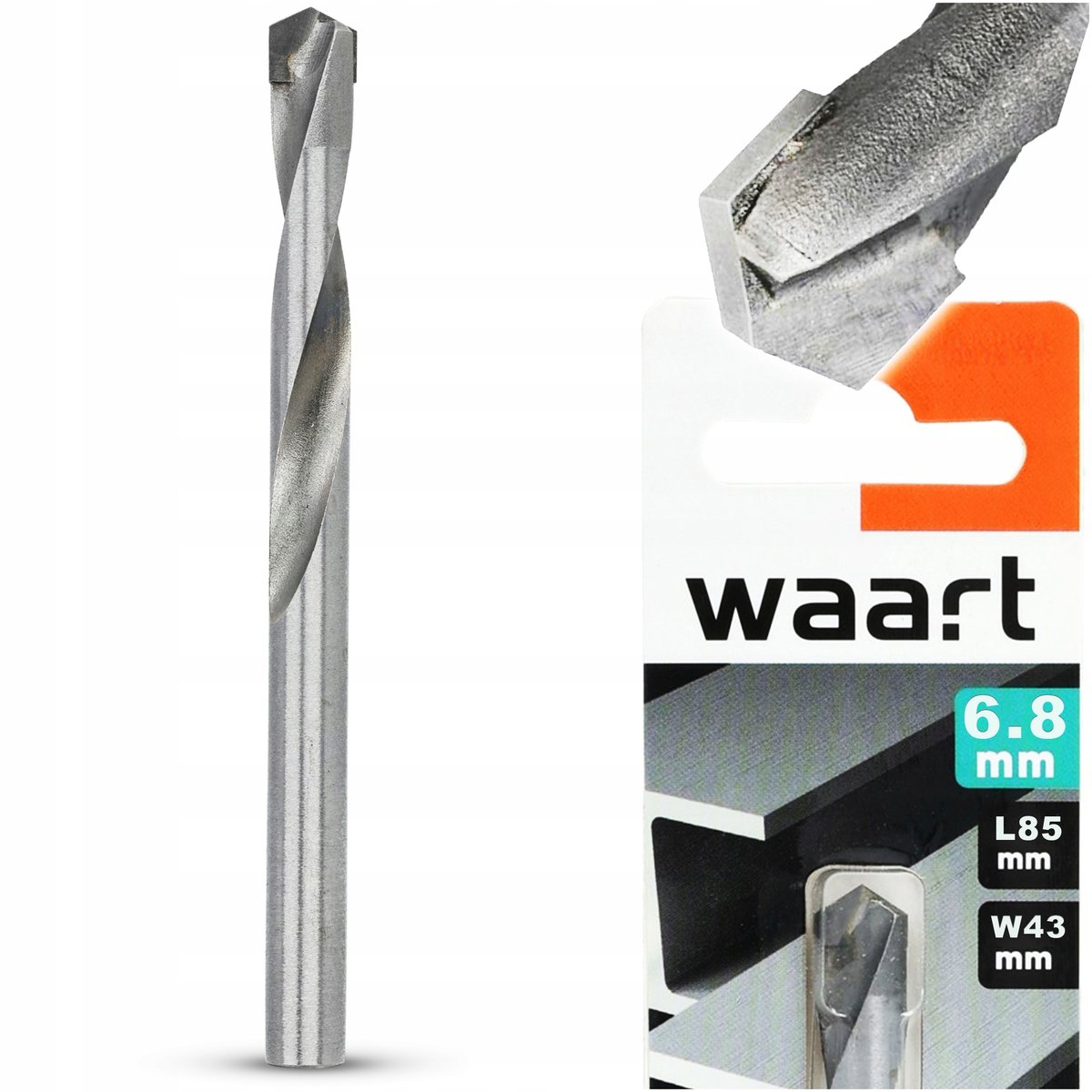 Wiertło Wiertła Do Metalu Fi 6.8 Mm Węglik Spiekany Twarda Stal Tytan