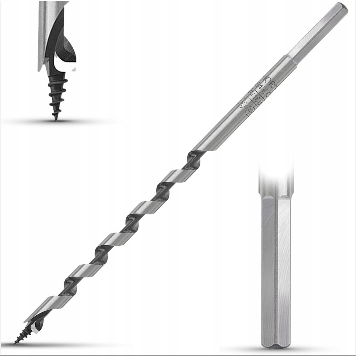Wiertło Do Drewna Świder 6X150Mm Śrubowe Świdrowe