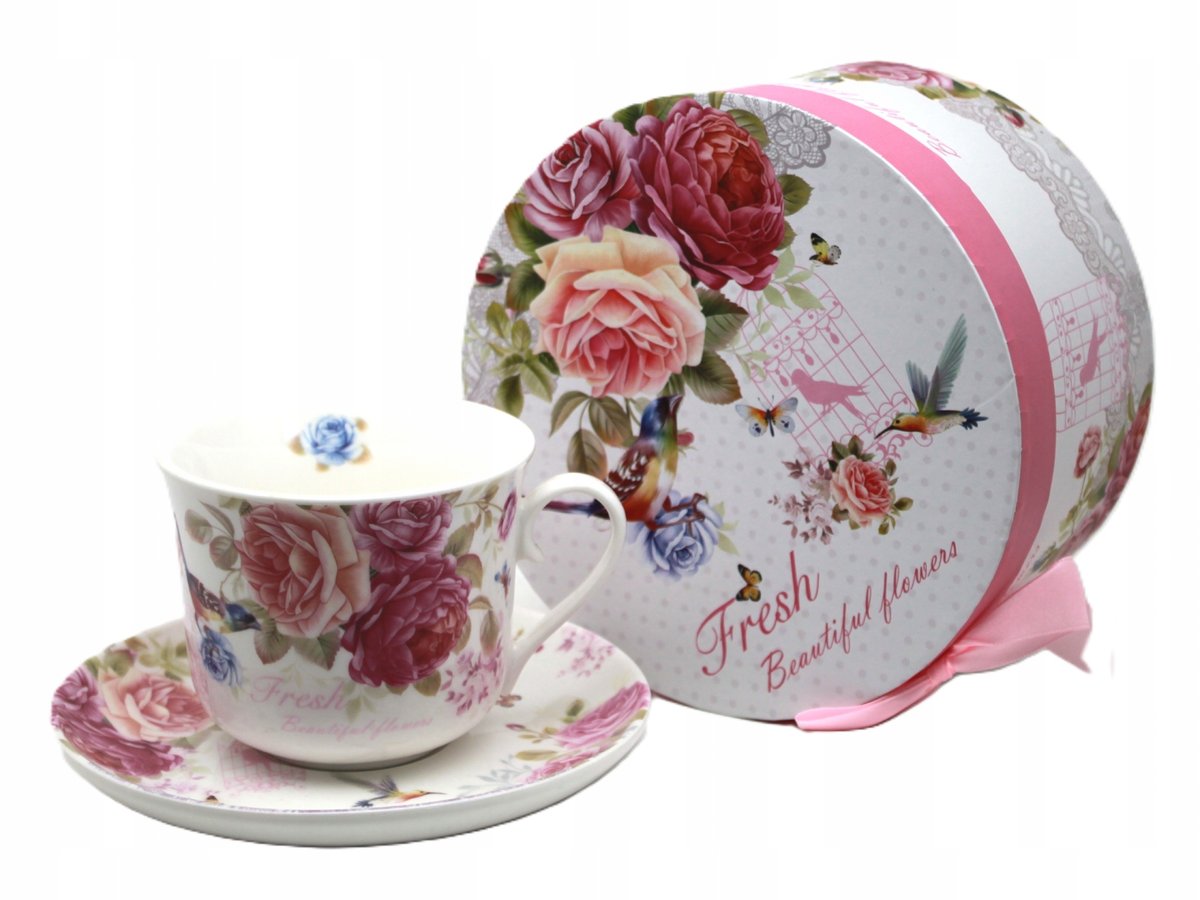 FILIŻANKA ZE SPODKIEM Porcelanowa Na Prezent
