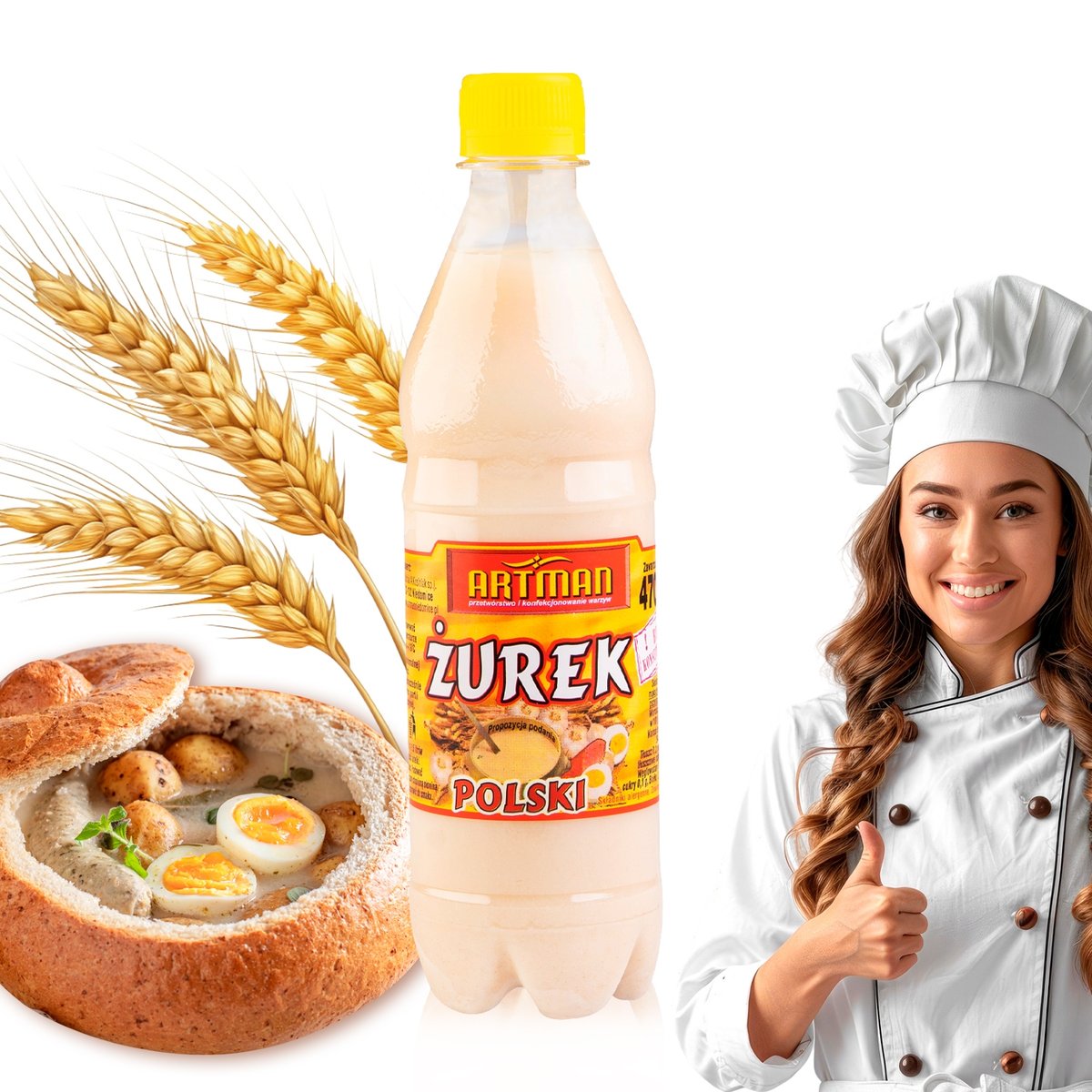 ŻUREK POLSKI ZAWKAS NA ŻUREK DOMOWY ŻUR TRADYCYJNY DO CHLEBA BUTELKA 470ml