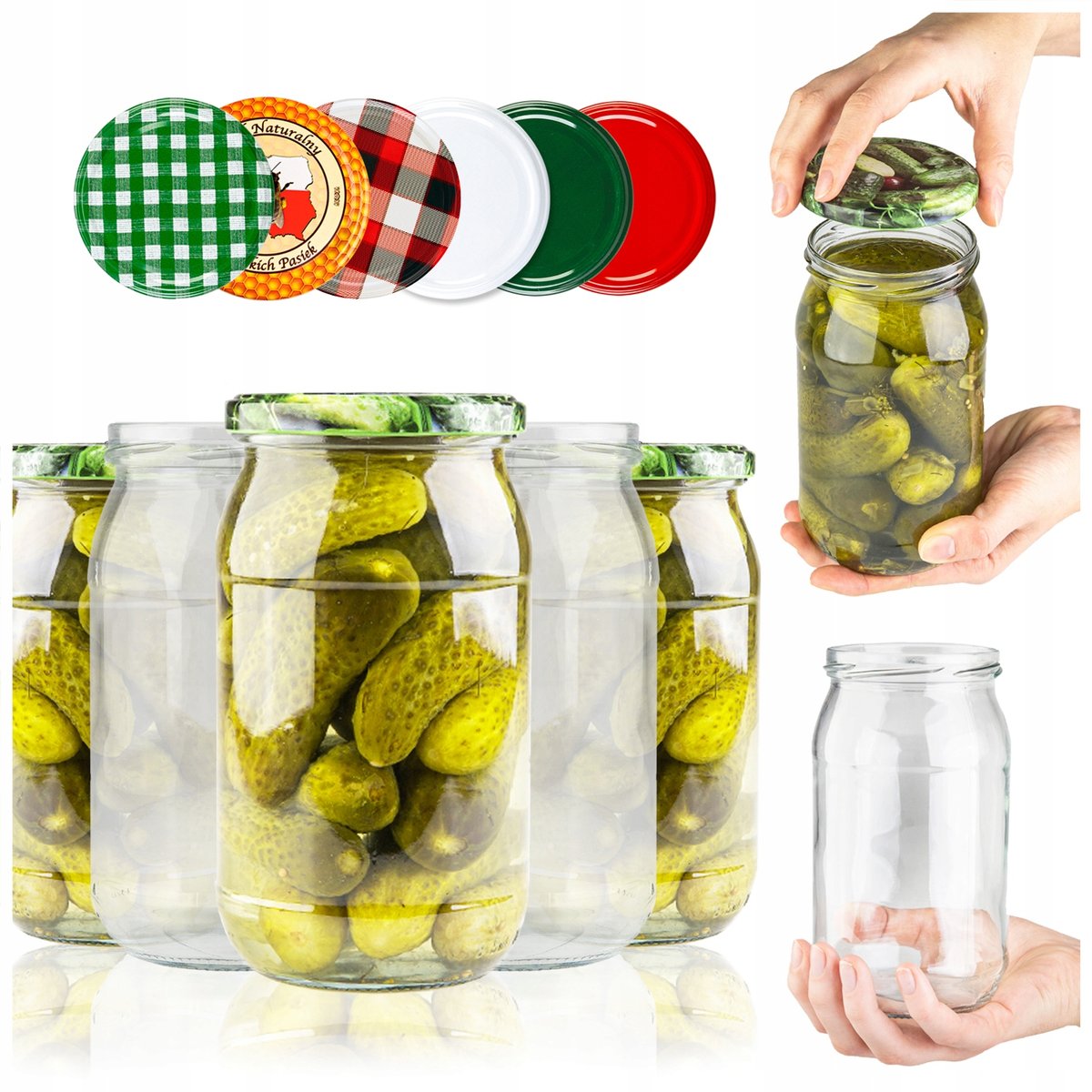 60x SŁÓJ SŁOIK 815 ML NA PRZETWORY SOKI KOMPOT OGÓRKI NALEWKĘ MIÓD DŻEM