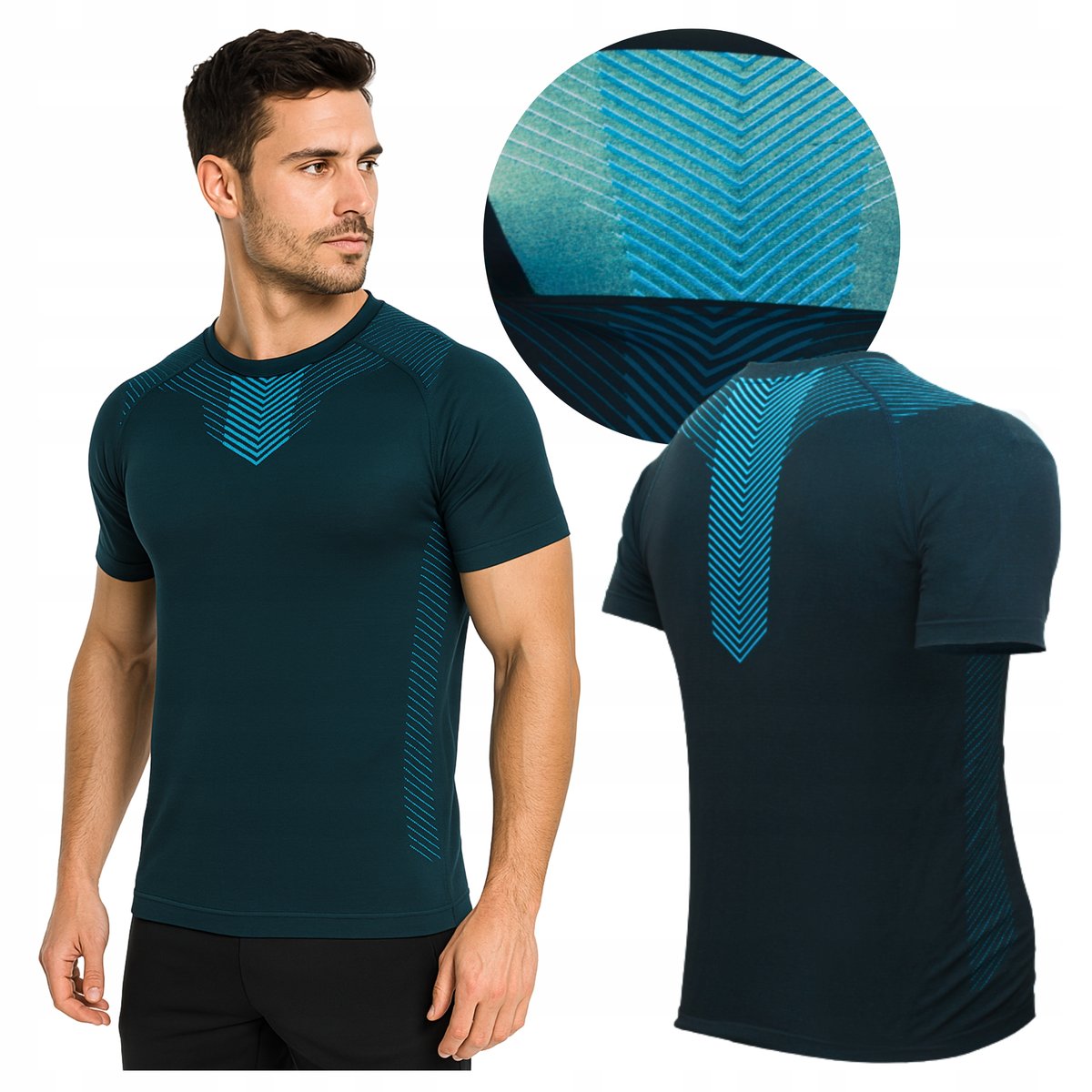 KOSZULKA TERMOAKTYWNA męska krótki rękaw Lekka Szybkoschnąca Elastyczna 3XL