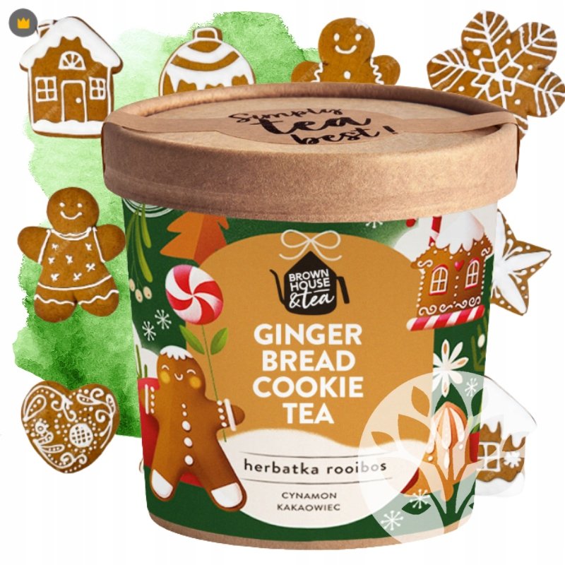 Herbata świąteczna rooibos pierniczkowa z cynamonem i kakao Brown House 50g