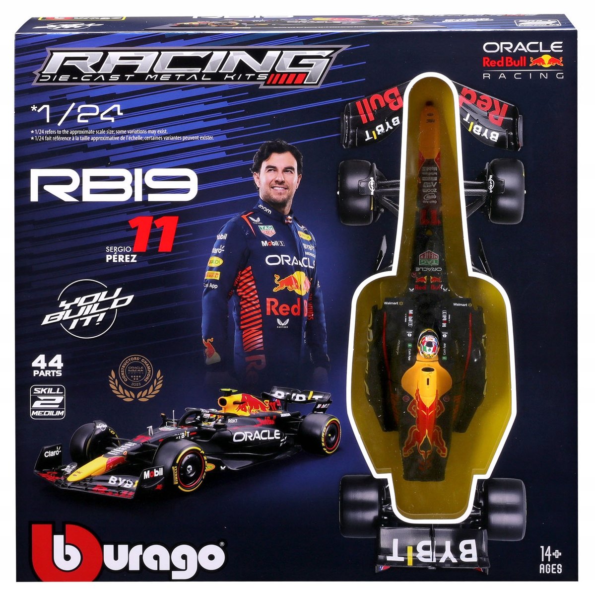 BOLID F1 Red Bull RB19 Sergio Perez 1:24 BBURAGO MODEL DO ZŁOŻENIA 18-28502
