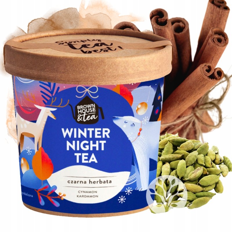 Herbata zimowa Winter Night Tea czarna z cynamonem Brown House 40g