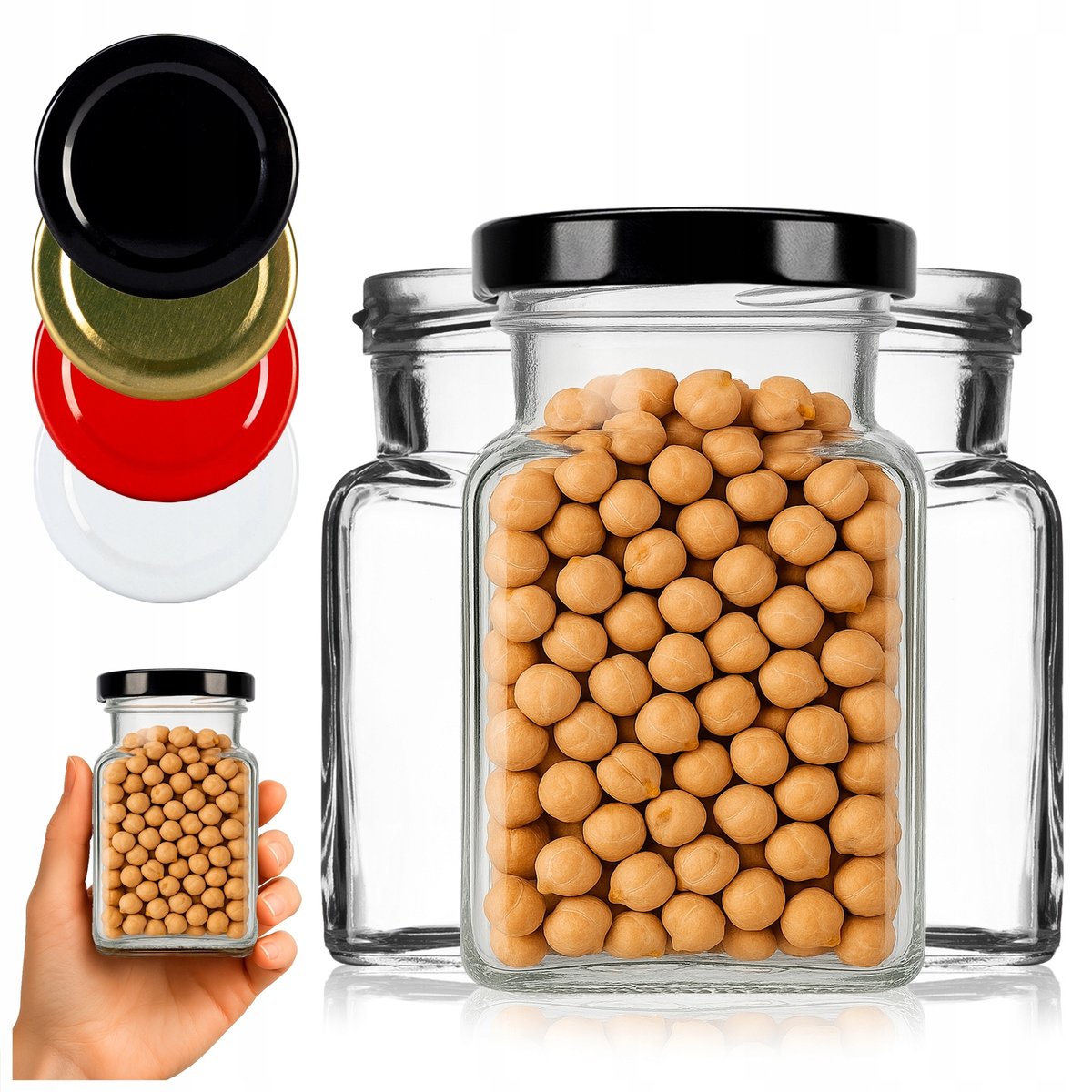 ZESTAW 10x Słoik szklany 150 ml na PRZETWORY MIÓD Słoiczek na PRZYPRAWY