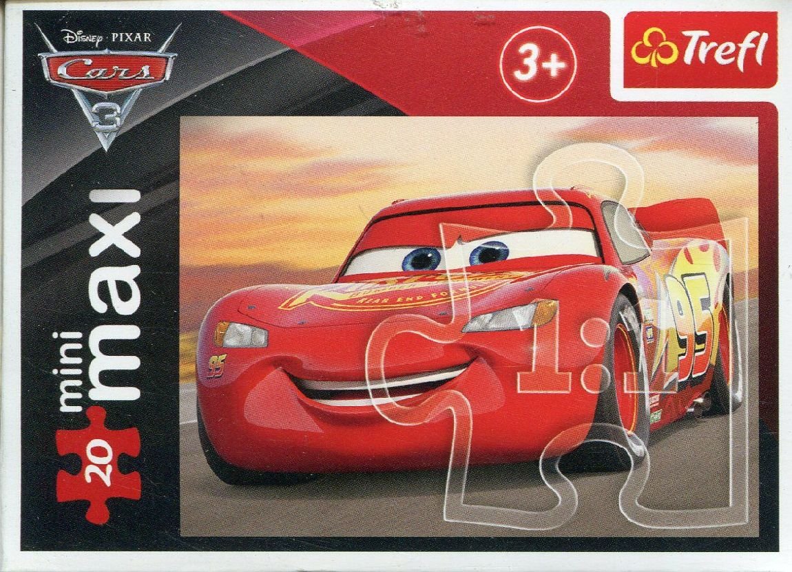 Trefl, Auta, puzzle mini maxi Pierwszy na mecie
